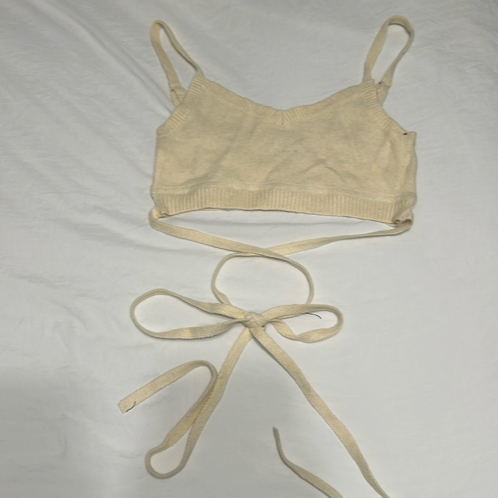 SET Active Cream Criss-Cross Bra Top